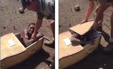 Video tronditëse: E fusin të gjallë në arkivol (Foto/Video)