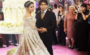 Aeroplanë privat, tortë tri metra dhe fustan nusërie 500 mijë funte: Shikoni dasmën luksoze të bijës së miliarderit rus (Foto)