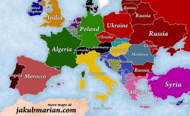Ka diçka që nuk shkon për Shqipërinë në këtë hartë (Foto)