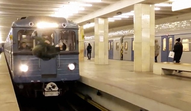 Moscow subway death stunt