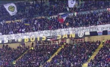 Kjo mund të t’ju ketë ikur, banderola e Curva Nord konsiderohet fyese nga tifozët e Interit (Foto)