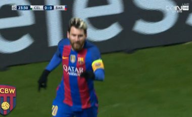 Messi kalon Barçën në epërsi ndaj Celticut (Video)