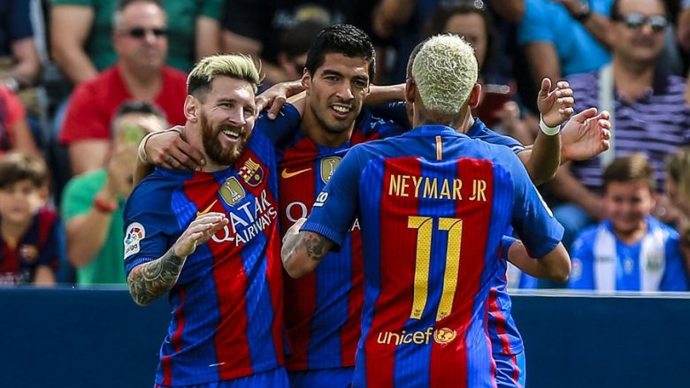 Messi autor i golit të 400 të Barçës në krye me Enriquen
