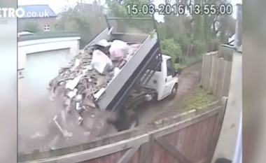 Ndalohet shoferi që zbrazte mbeturinat nëpër rrugë të ndryshme (Video)