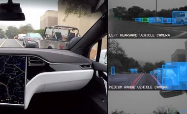 Përmes syrit të autopilotit të makinës Tesla (Video)