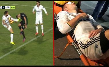Van Persie lëndohet rëndë në sy, pret ambulancën 15 minuta i shtrirë jashtë stadiumit (Foto/Video)