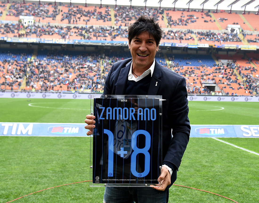MILAN, ITALY - MAY 03:  Ivan Zamorano attends Serie A match between FC Internazionale Milano and AC Chievo Verona at Stadio Giuseppe Meazza on May 3, 2015 in Milan, Italy.  (Photo by Claudio Villa - Inter/Getty Images)