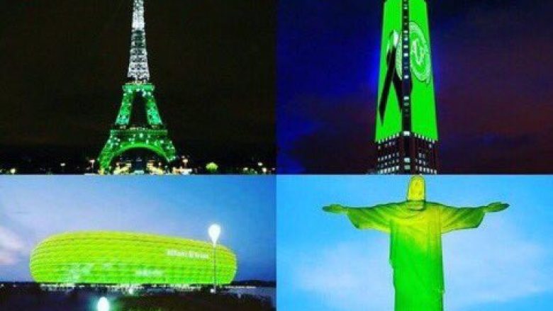 Bota solidarizohet me Chapecoensen – metropolet bëhen të gjelbra në nderim të klubit (Foto)