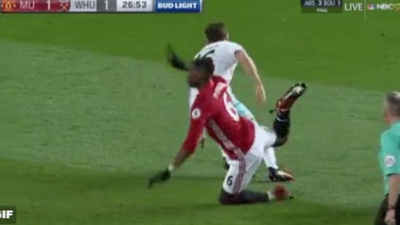 Pogba ndëshkohet për simulim, ndërsa Mou përjashtohet pas këtij gjesti (Video)