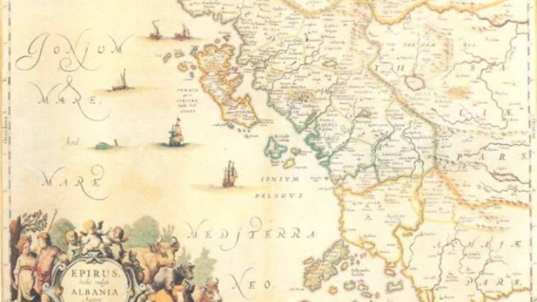 Harta që gjendet në Athinë e që tregon se Epiri ishte i banuar me shqiptarë