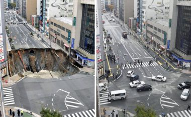 Këtë e bëjnë japonezët: Gropa gjigante riparohet brenda javës (Foto/Video)