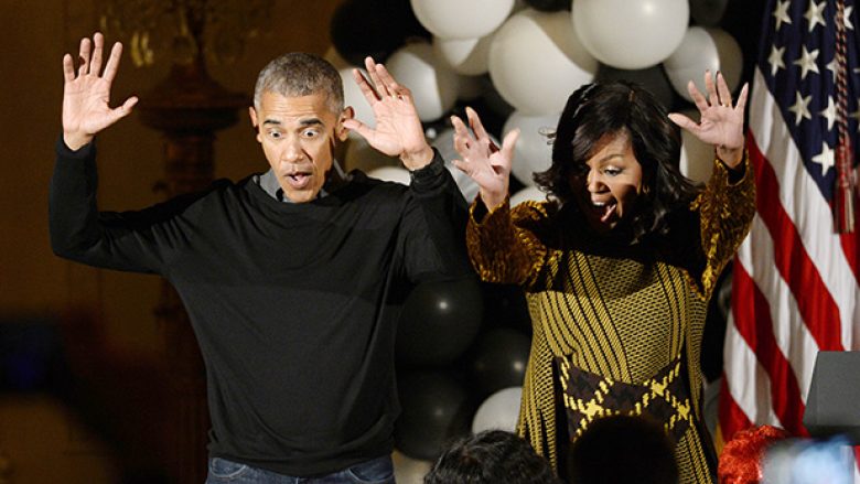 Halloween presidencial, Barack e Michelle kërcejnë “Thriller” (Video)