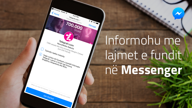 Telegrafi jua sjell lajmet e fundit në Messenger