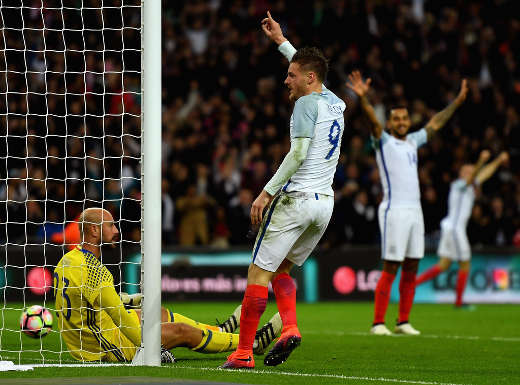 Jamie Vardy e dyfishoi epërsinë në pjesën e dytë.