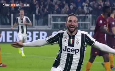 Juve kalon në epërsi ndaj Romës me golin e bukur nga Higuain (Video)