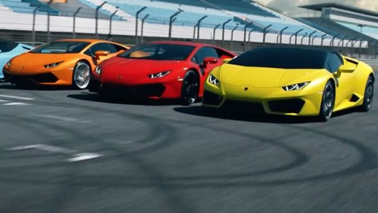 Modelet “Huracane” nga Lamborghini, së bashku në garën e madhe të shpejtësisë (Video)