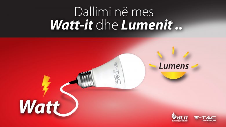 A e dini se cili është dallimi në mes Lumens dhe Watt?