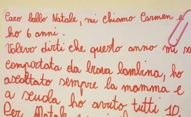 Letra e vogëlushes që ka prekur zemra e miliona njerëzve: I dashur Babadimër, dua që babi të punojë që të jetë i lumtur (Foto)