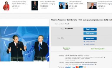 Firma e Berishës shitet në eBay, vlera ia kalon të Angela Merkelit dhe yjeve të Hollivudit