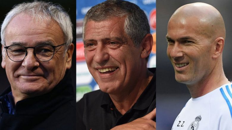 Zidane, Ranieri dhe Santos në listën e ngushtë për çmimin “Trajneri i Vitit”