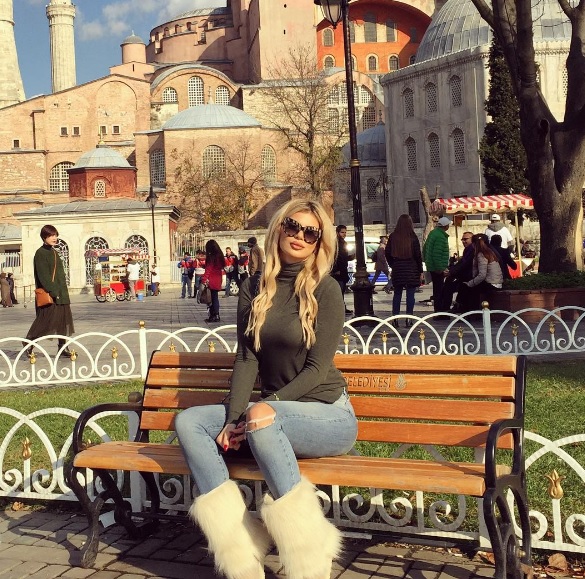 Luana Vjollca në Stamboll. Foto nga Instagram.