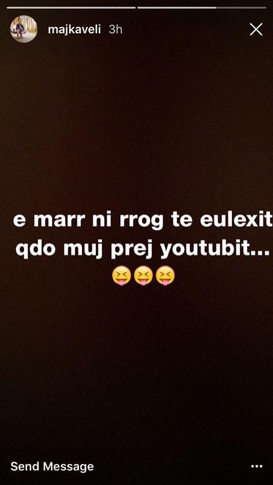 Majk thotë se merr një rrogë si të EULEX-it, nga Youtube. Foto nga Instagram Story.