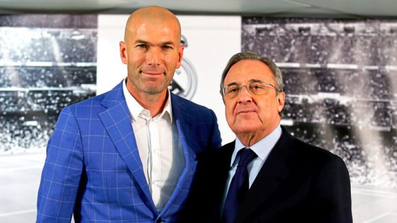 Perez: Zidane ka autoritet, nuk kam dyshim që do jetë një trajner i madh për Realin
