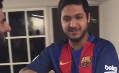 Një dhuratë të tillë për ditëlindje nuk do e dëshironte asnjë tifoz i Barçës, posaçërisht nëse vjen prej një tifozi të Realit (Video)