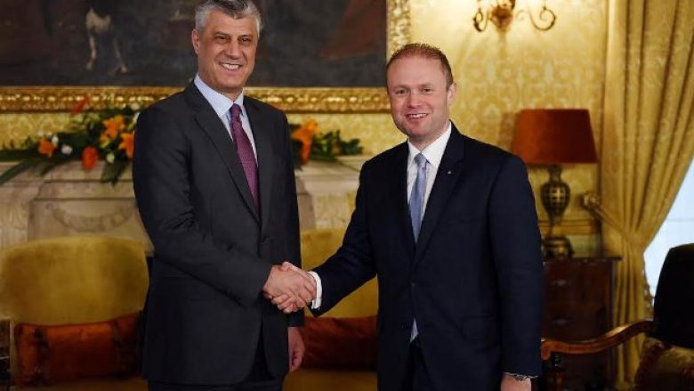 Thaçi merr mbështetje nga zyrtarë të lartë të Maltës