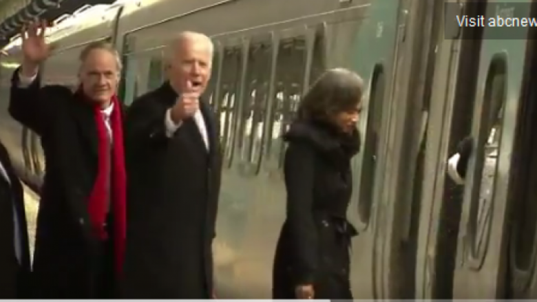 Biden me tren drejt shtëpisë (Video)