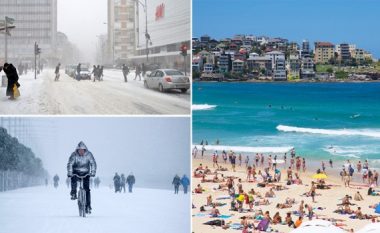 Në Australi po ‘piqen’ në 40 °C, derisa Evropa po ngrihet në minus 40 (Video)
