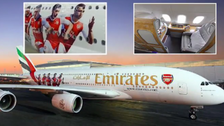 Mahnituni me pamjet e aeroplanit luksoz të Arsenalit të cilin e shijojnë edhe Xhaka e Mustafi (Foto)