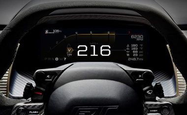 Ford GT me ekran sikur të makinave të garave, për njoftimin e shpejtësisë dhe marsheve (Video)