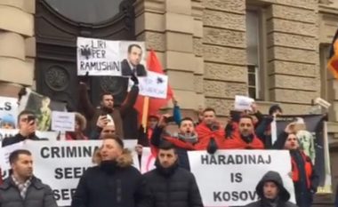 Protesta në Francë, qindra shqiptarë në përkrahje të Ramush Haradinajt (Video)