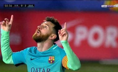 Messi dyfishon epërsinë e Barcelonës (Video)