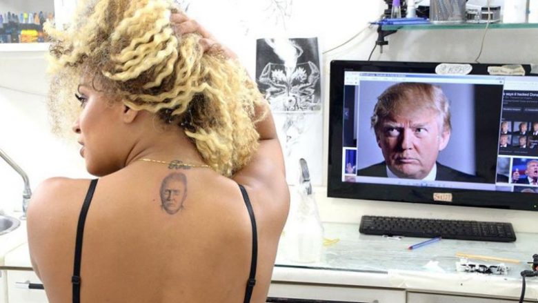 Missi bën tatuazhin e Donald Trump në qafë (Foto)