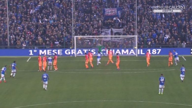 Çmendet Sampdoria, shënon dy gola për dy minuta ndaj Romës (Video)