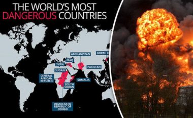 Këto janë 10 vendet më të rrezikshme në botë (Harta)