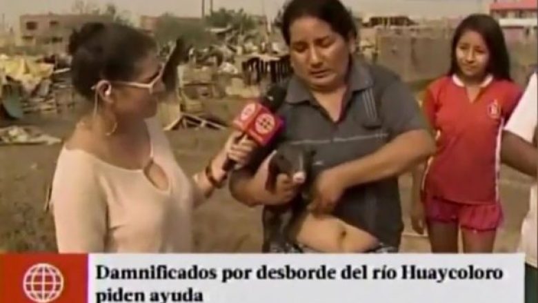 Gruaja i jep gji derrit gjatë transmetimit live (Foto/Video, +16)