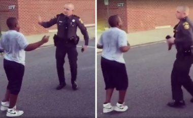 I riu sfidon policin në “duel vallëzimi”, u pendua keq kur i pa lëvizjet e tij (Video)