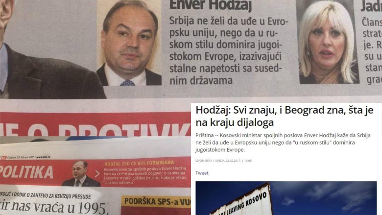 Deklaratat e Hoxhajt nga Kroacia për Serbinë, ‘trazojnë” mediat e këtij vendi