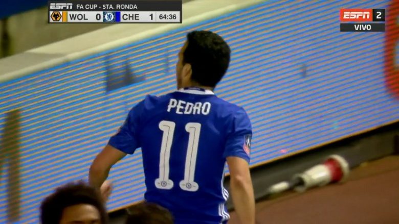 Chelsea kalon në epërsi ndaj Wolves me golin e Pedros (Video)