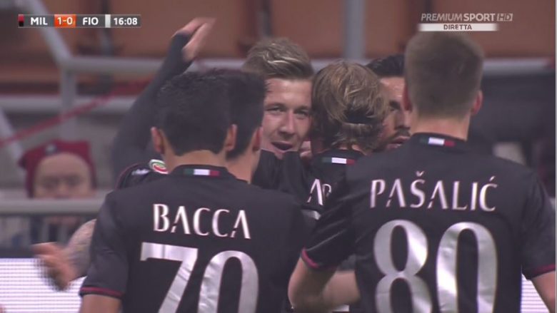 Dy gola të shpejtë në ndeshjen Milan- Fiorentina (Video )