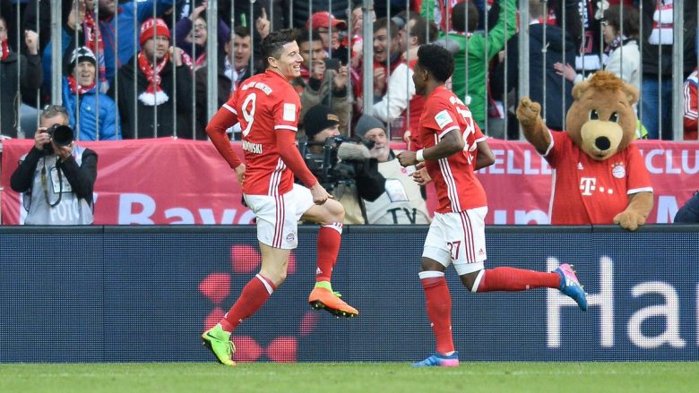Dy gola për dy minuta nga Bayerni ndaj Hamburgut në pjesën e dytë (Video)