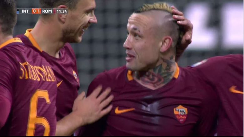 Roma në epërsi ndaj Interit, gol i mrekullueshëm nga Nainggolan (Video)