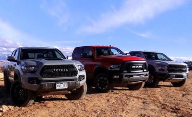 Ford, Ram dhe Toyota, në garë nëpër terren të vështirë (Video)