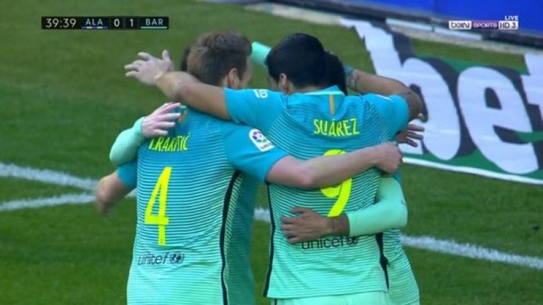 Barcelona me dy gola për tre minuta, shënojnë Suarez e Neymar (Video)