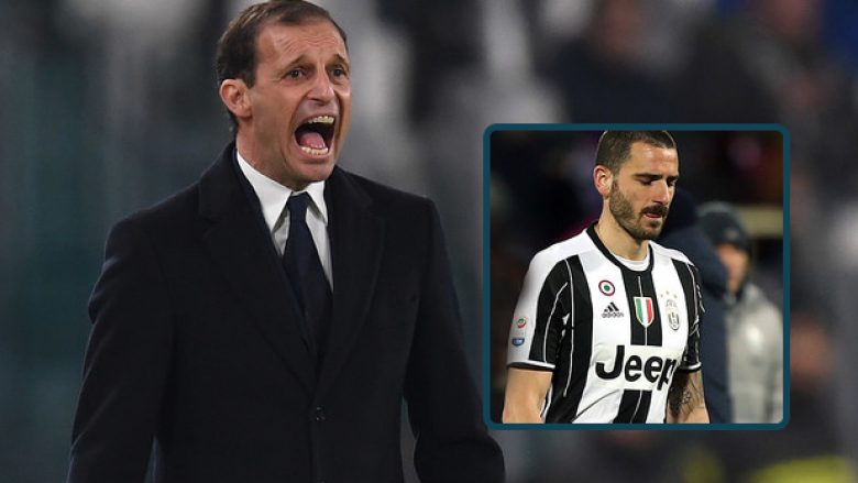 Tensione mes Allegrit dhe Bonuccit, trajneri i thotë: Mbylle gojën, budalla! (Video)