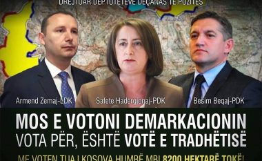 Thirrje publike për deputetët nga Deçani: Mos e votoni demarkacionin