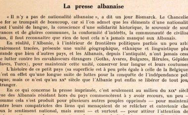 Studim i rrallë dhe i veçantë francez, për shtypin shqiptar të viteve 1848-1939